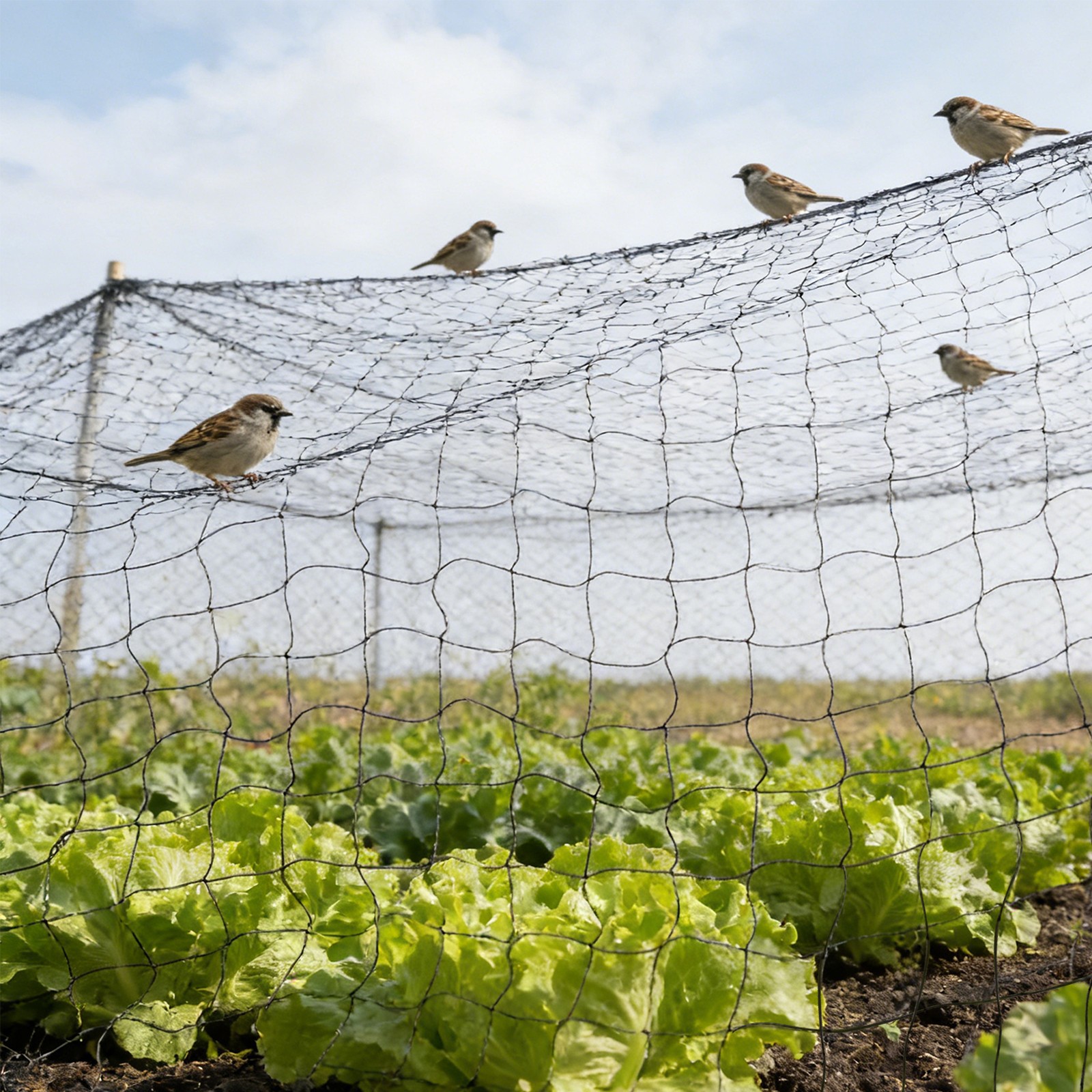 Bird Netting 1-Inch Mesh Garden Netting for Garden Protection(49.21×49.21ft)