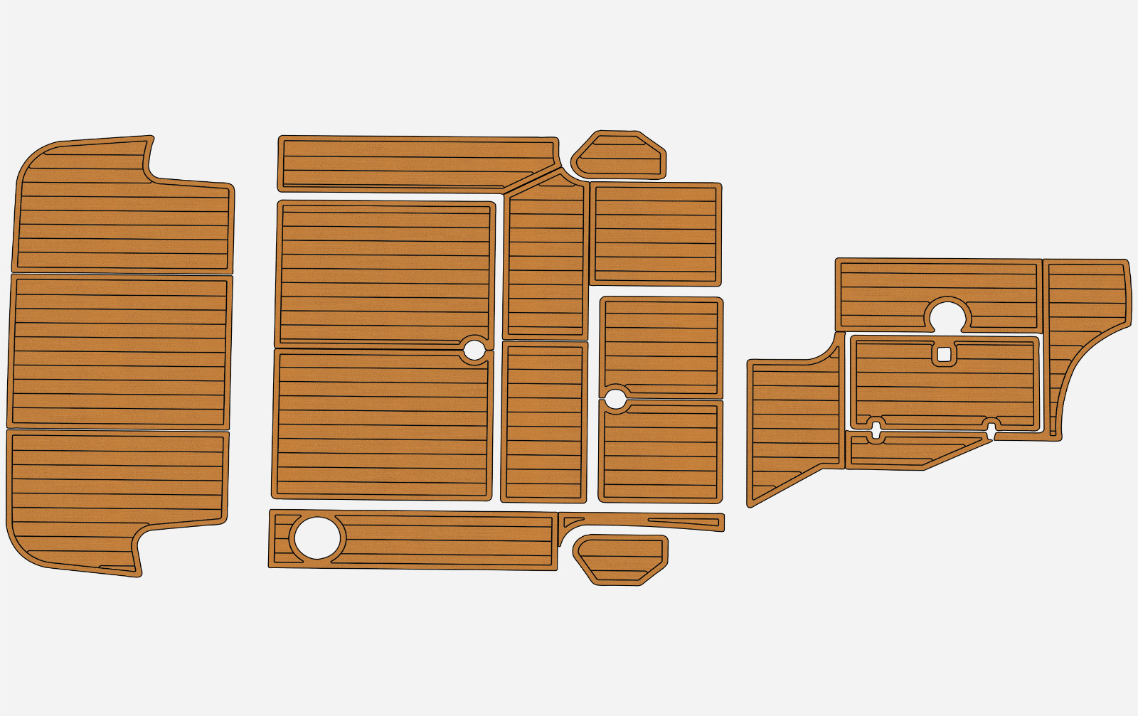 1998 Rio 800 Cabin Fish Anti-slip Custom EVA  faux teak marine deck flooring