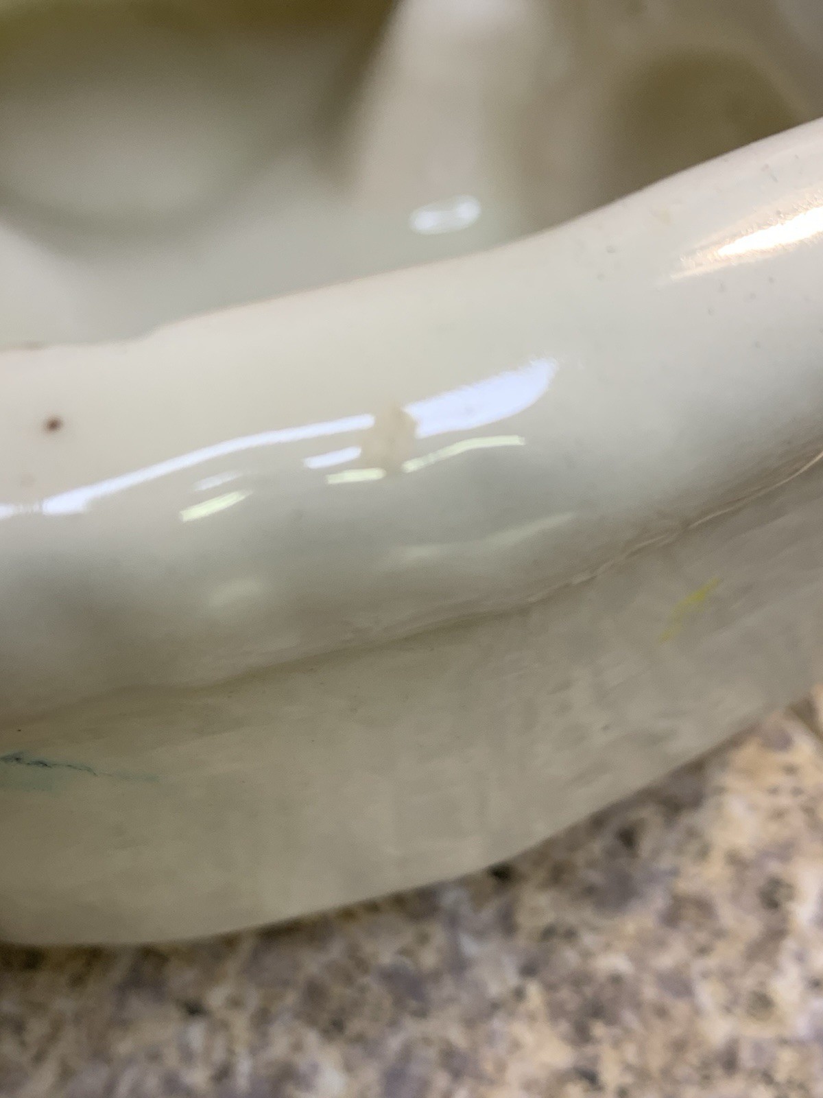 Vtg MCM Glazed Ceramic Duck Pulling Cart Planter - READ