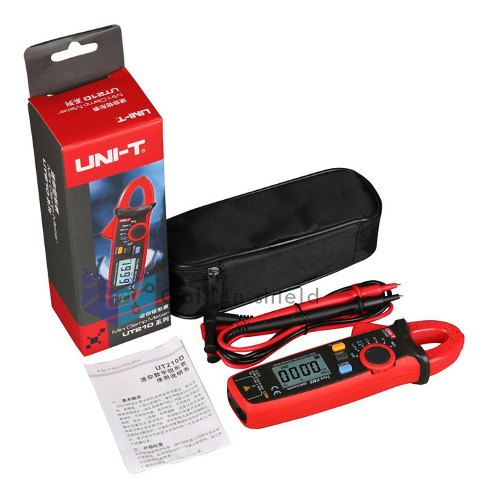 . UT210E Digital Multimeter Handheld Mini Clamp Meter True RMS 2000 Counts