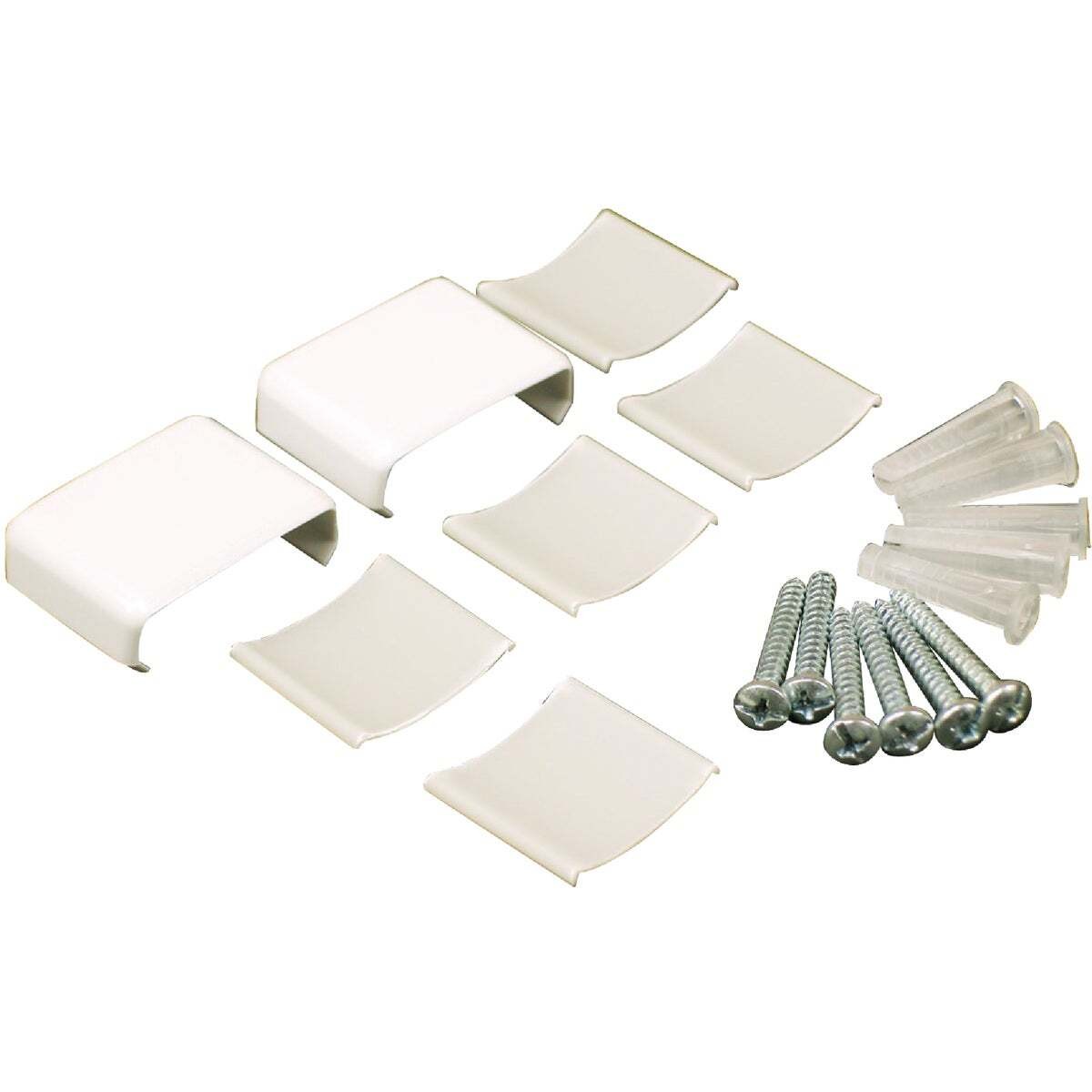 Raceway Accessory Pack, Metallic, Plastic, White, For: NM1 Wire Channels