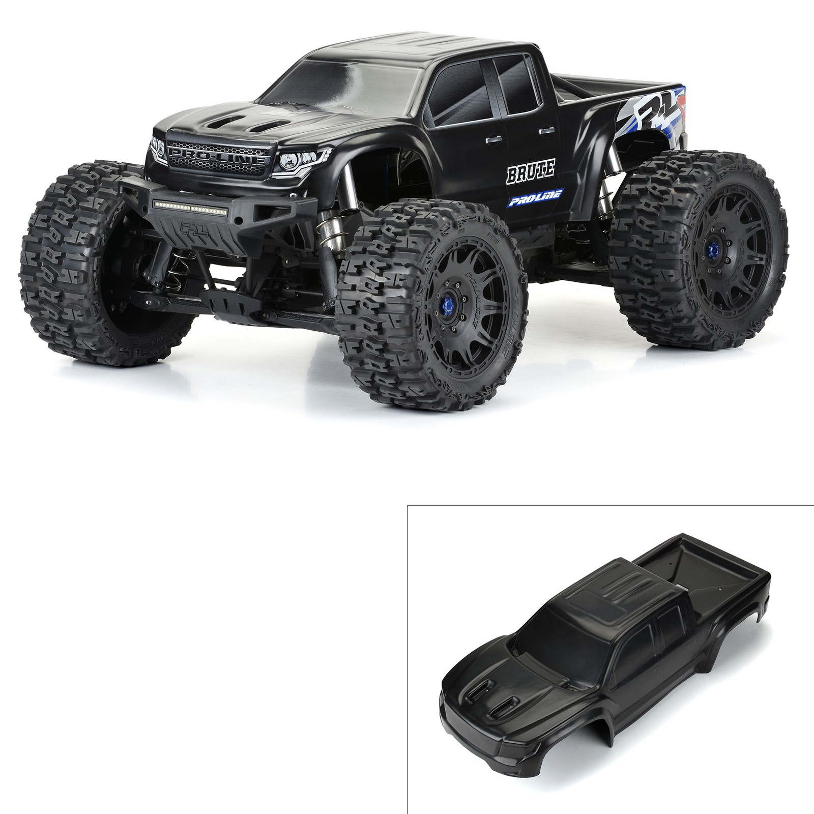 Pro-Line Racing 1/5 Pre-Cut Brute Bash Armor Black Body for X-MAXX PRO351318