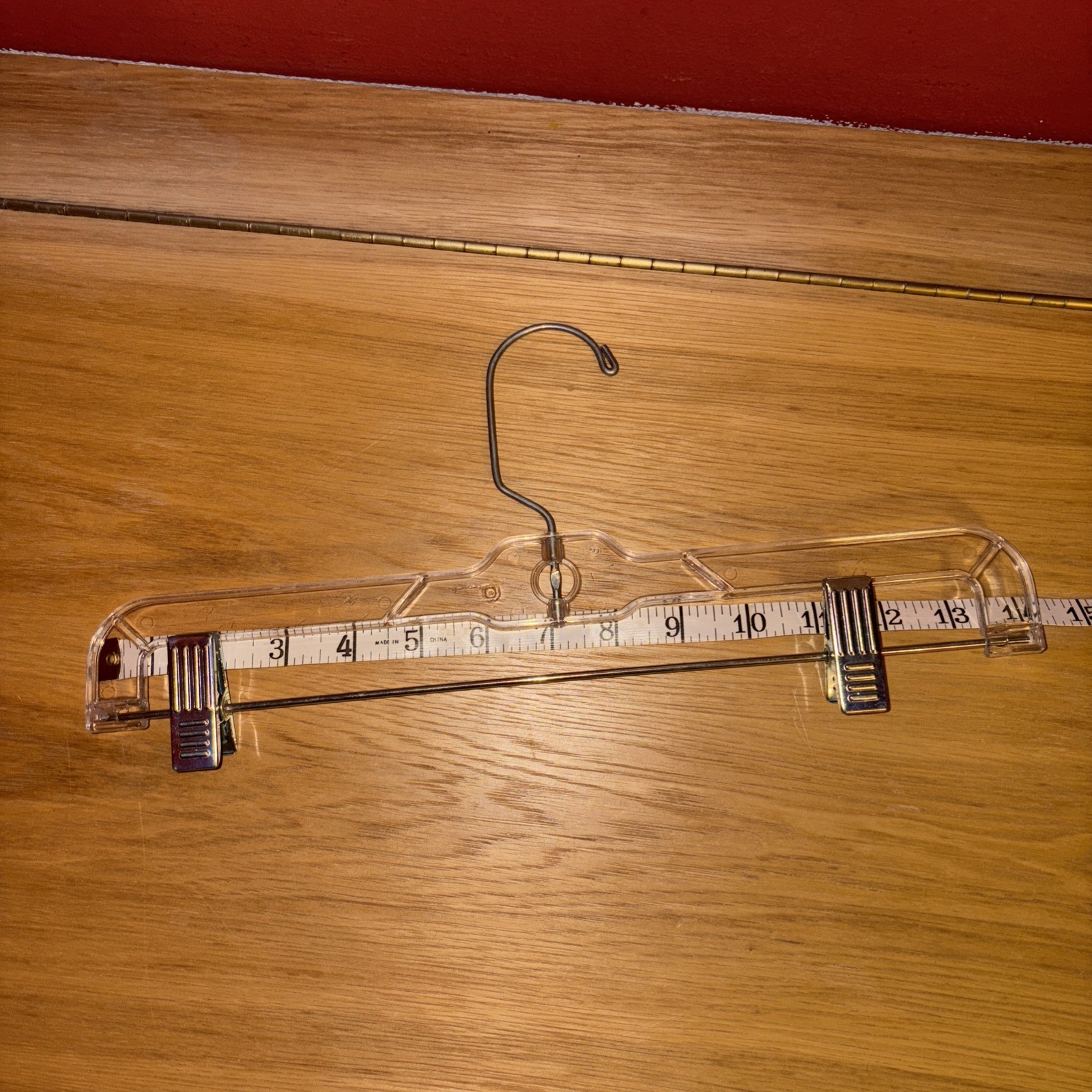 Clear and Silver Plastic Slacks Pants Hangers Set Of 5