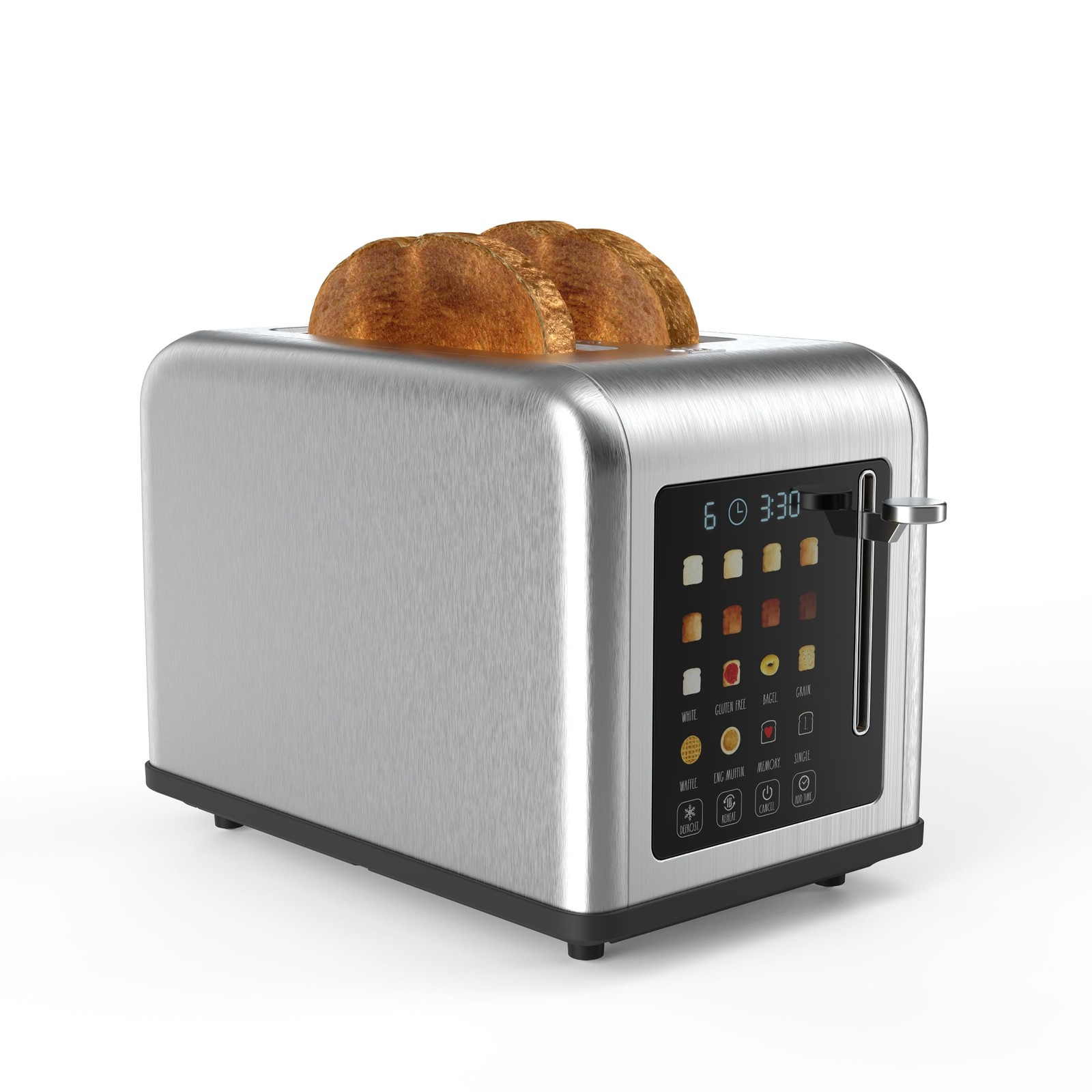 Rae Dunn 2-Slice Smart Toaster Digital Wide Slots 8 Browning Levels 6 Bread Type