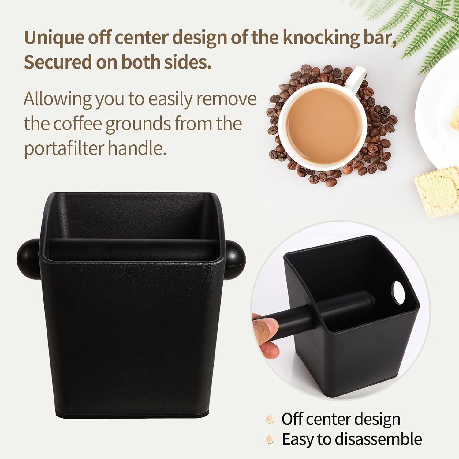Knock Box Square High Sidewall Design with Tamper Mat