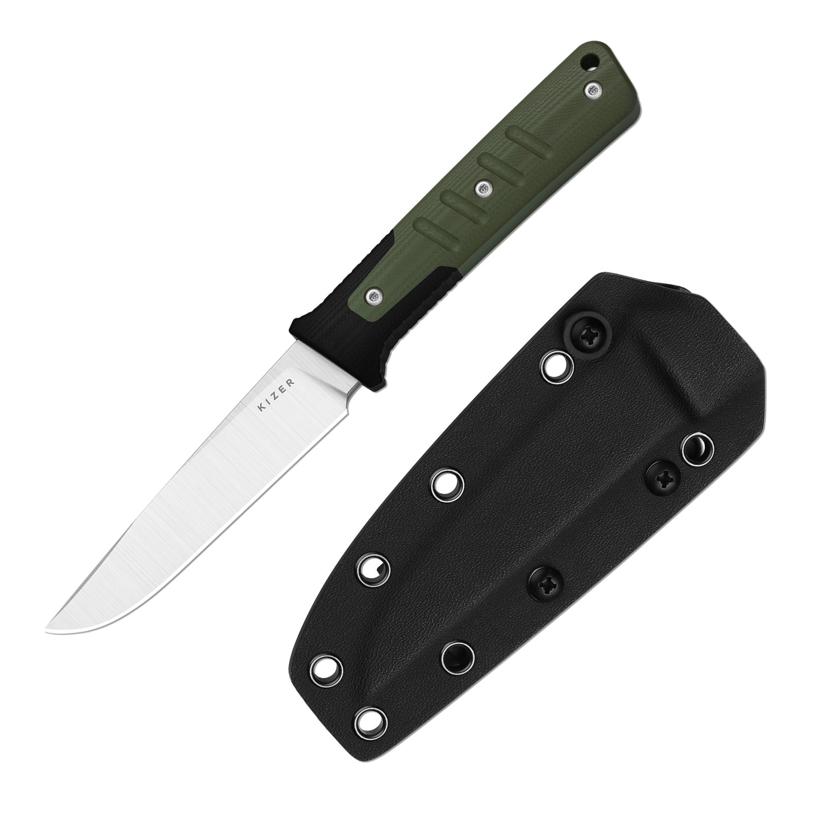 Kizer Area Eight Fixed Knife AEB-L Blade G10 Handle 113A1 Camping Hunting