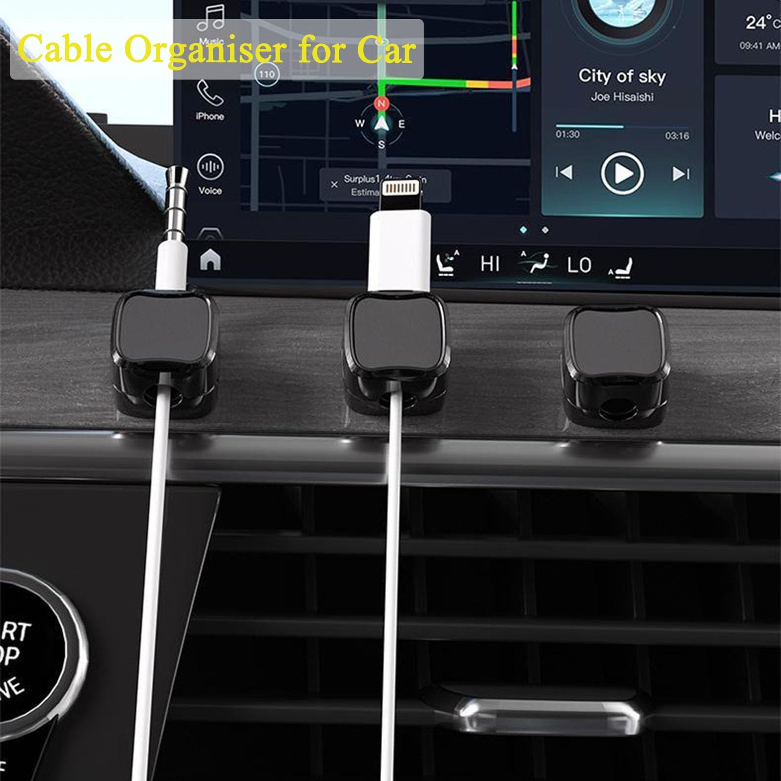Magnetic Cord Organizer,Magnetic Cable Holder,8 PCS Cable...