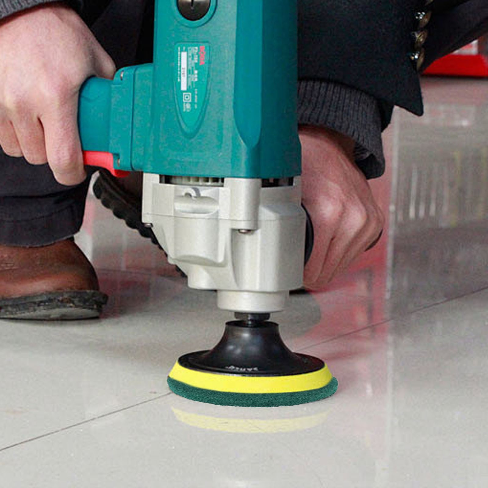 Professional grade 5 Inch Drill Powered Scouring Pads for Deep Cleaning