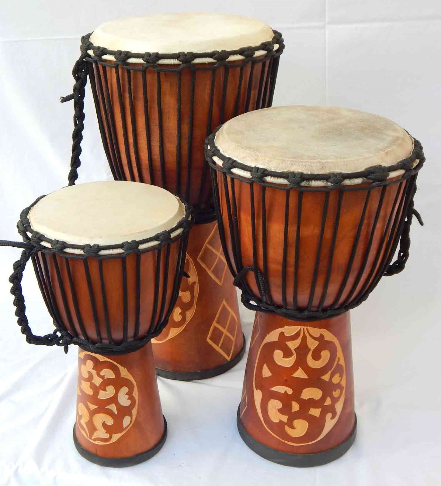 Djembe Standard Linecarv, 16" tall,  8" head, NK150