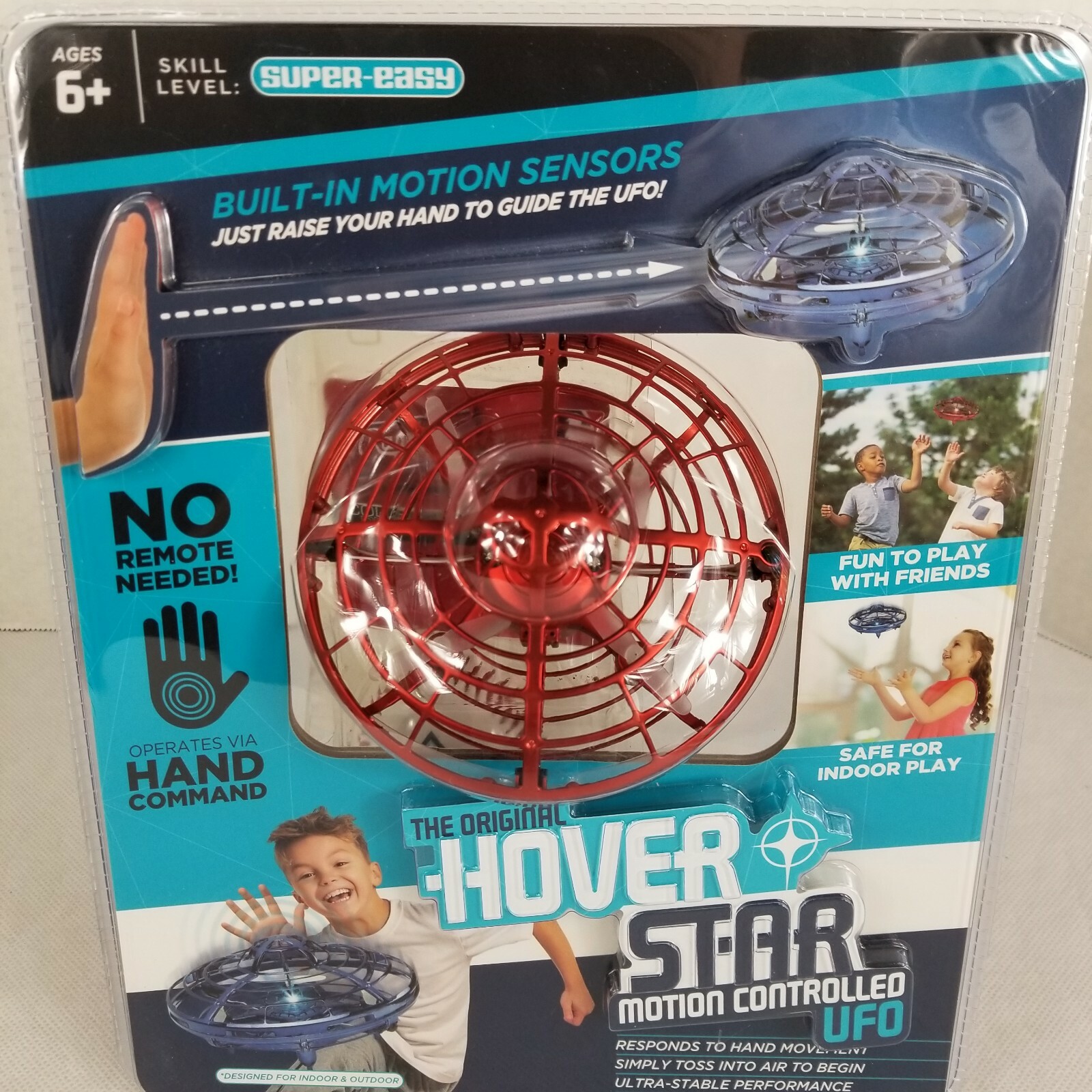 The Original Hover Star Motion Controlled UFO Hovercraft Red New Sealed