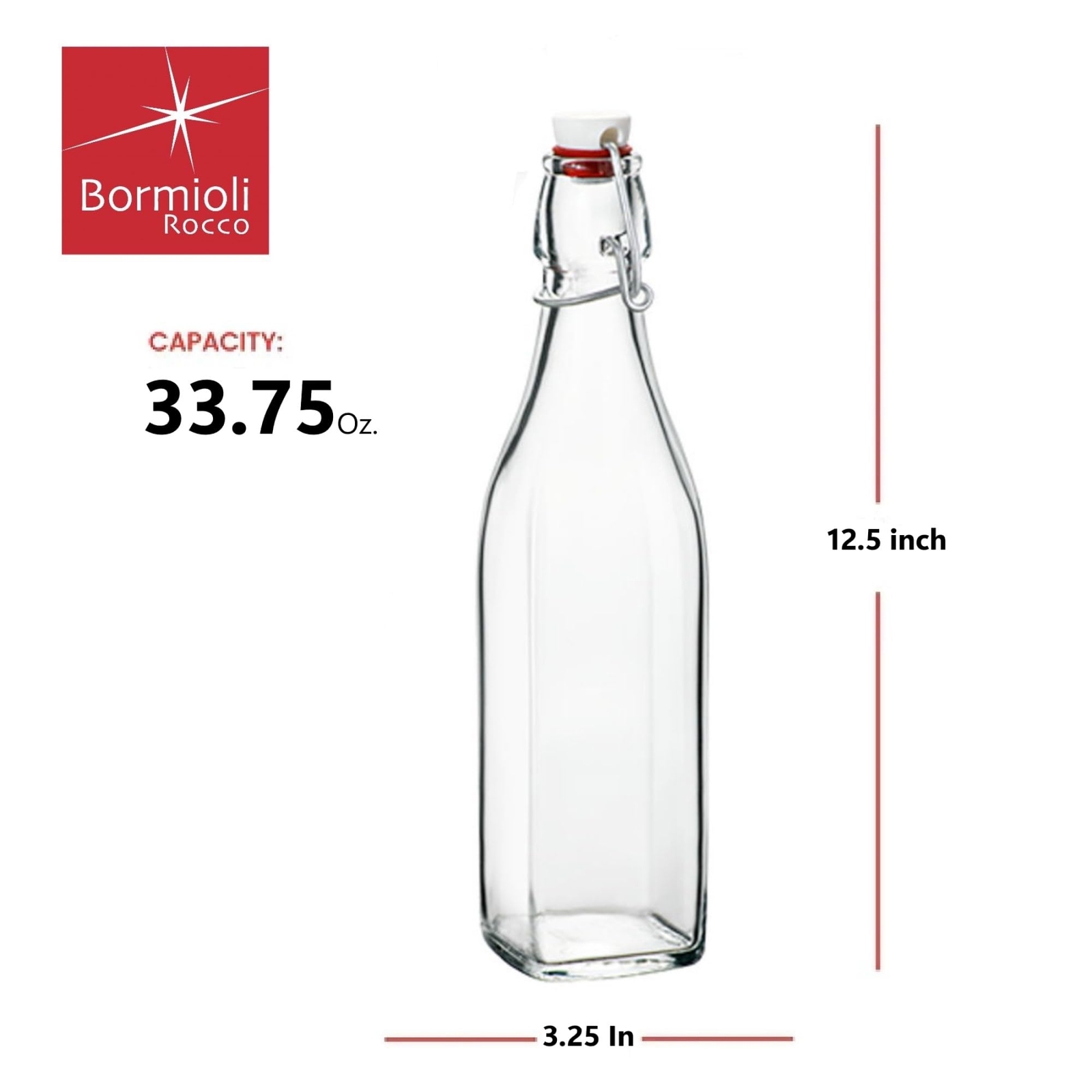 Square Swing Bottle 33.75 Ounce