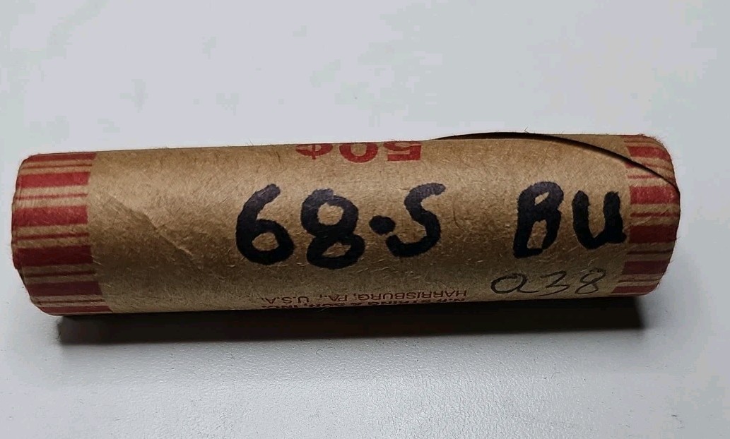 1968-S Lincoln Memorial Cent 1 Roll Of 50 Coins, BU. Beautiful From Mint Bag