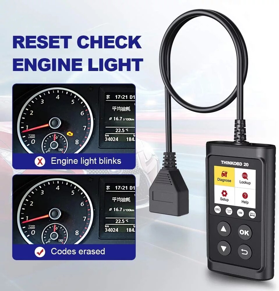 THINKOBD 20 Auto Code Reader OBD2 Scanner Car Check Engine Fault Diagnostic Tool