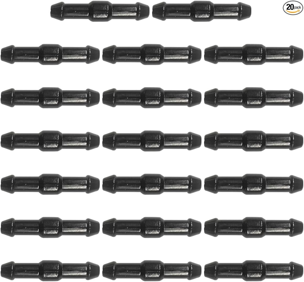 20PCS Windshield Washer Hose Connectors, 2-Way I-Type Tube Pipe Fi Size: 20PCS