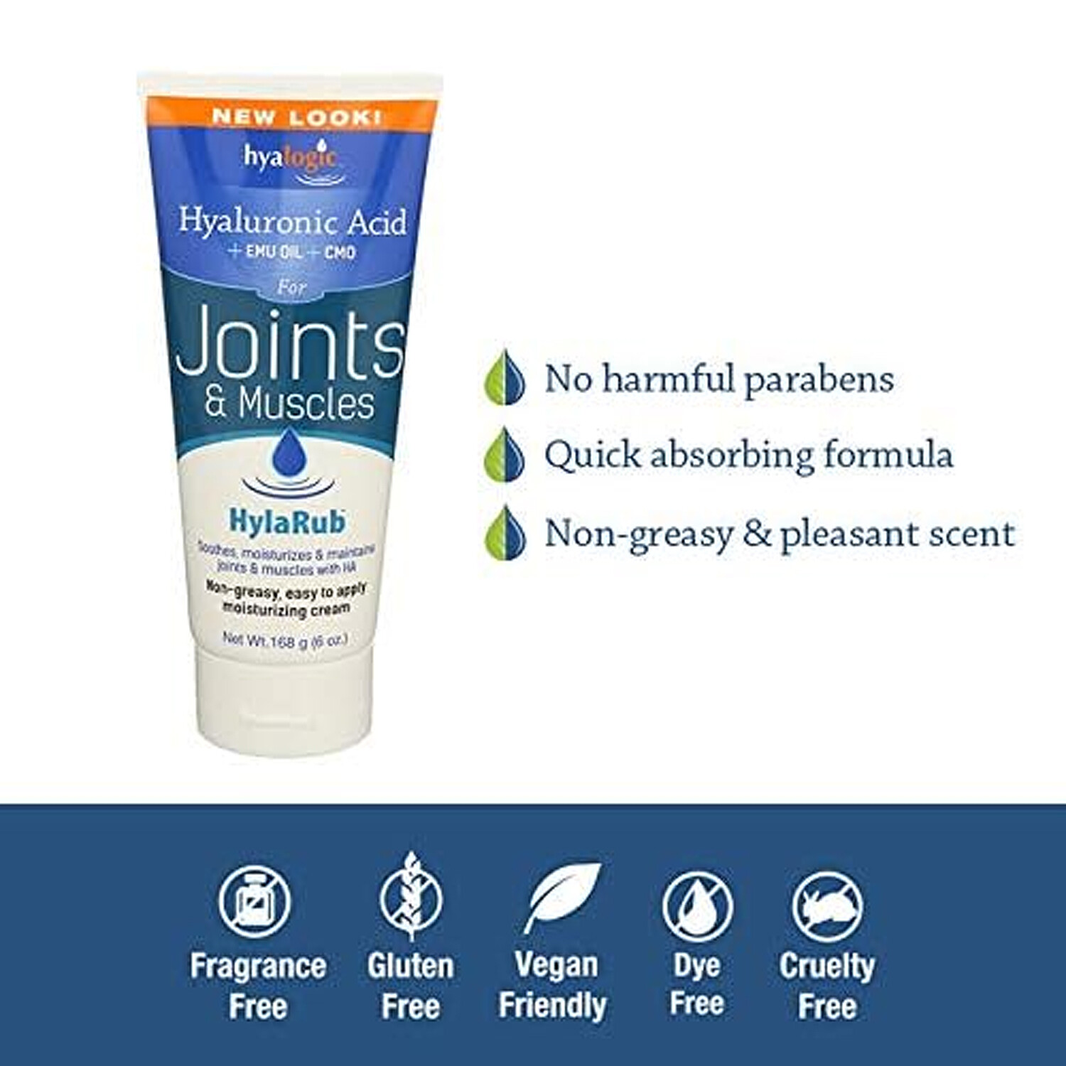 Hyalogic HylaRub Joints & Muscles, 6 Ounces