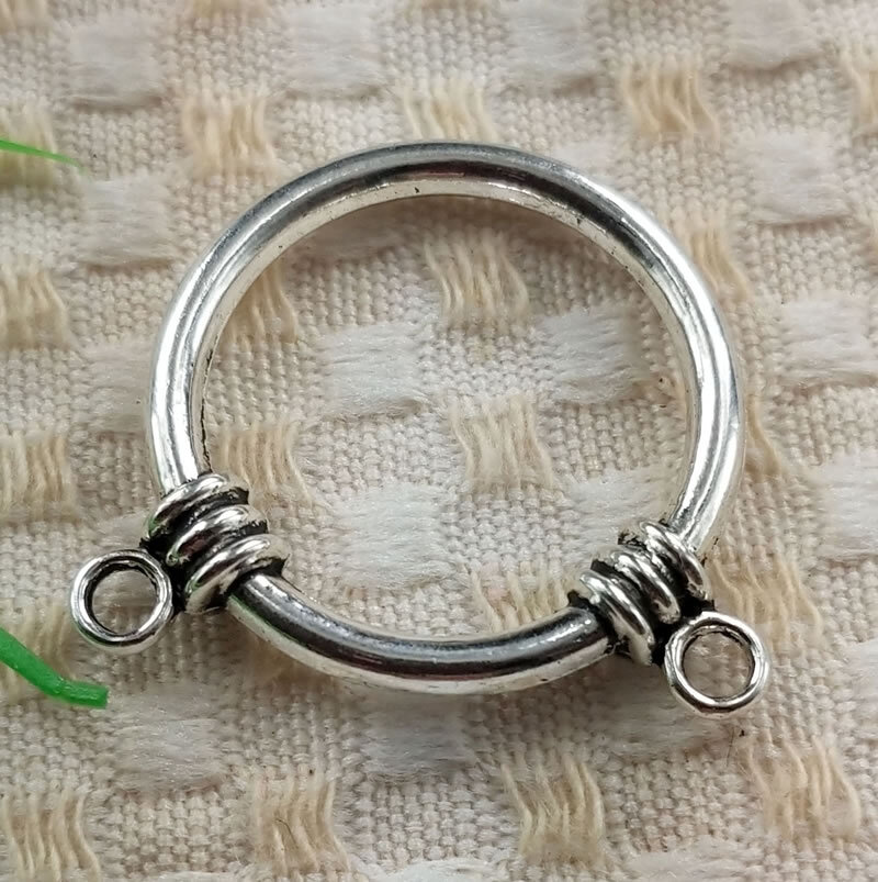 48 Pcs Tibetan Silver round connectors 29x33MM S5027 DIY Jewelry Making
