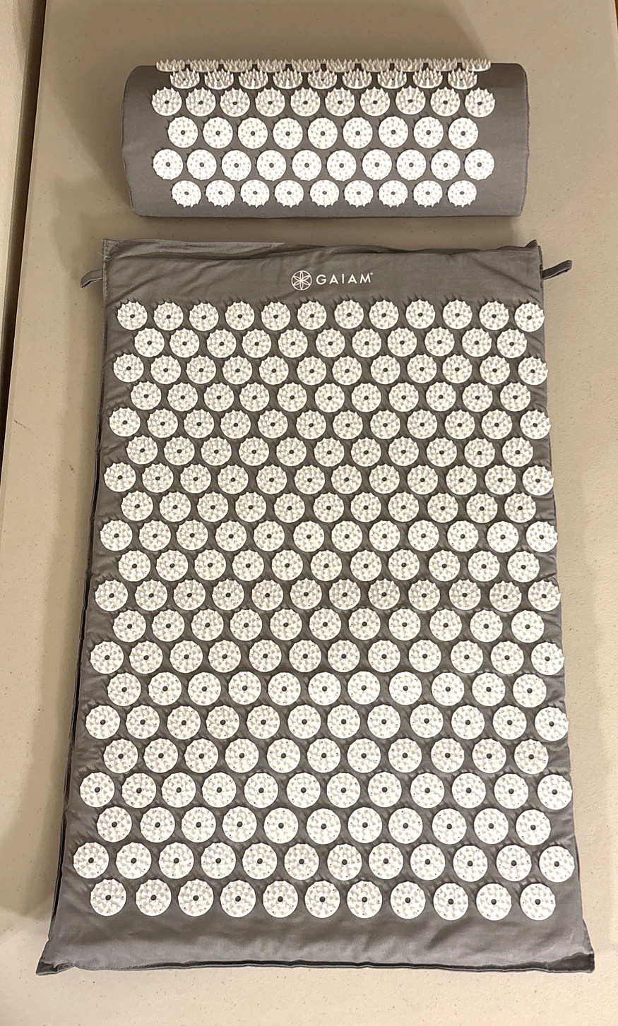 Gaiam Acupressure Mat & Pillow with original packaging
