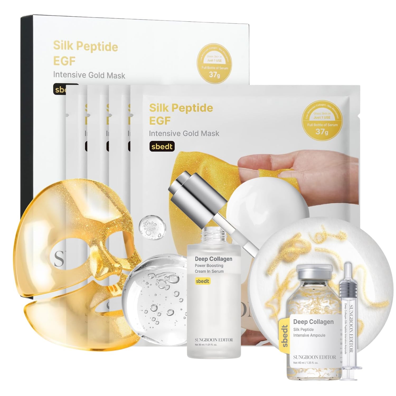 SUNGBOON EDITOR Silk Peptide EGF Intensive Gold Overnight Mask | Collagen...