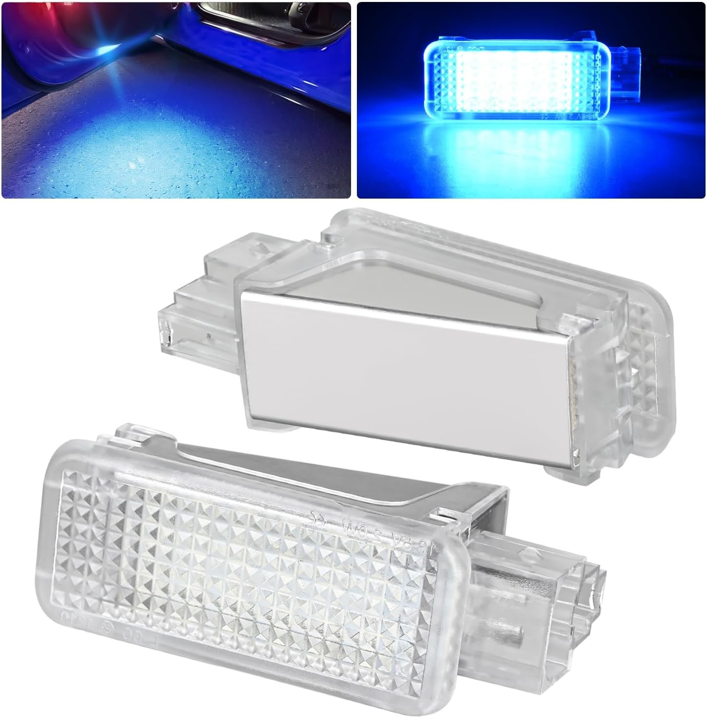 Nilight 2PCS LED Interior Door Panel Light Courtesy Warning Lights Blue Beam