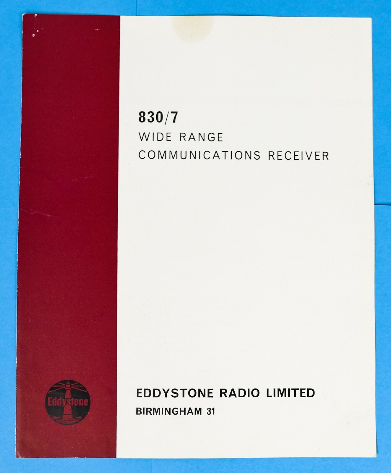 Eddystone 830/7 Communications Receiver Sale Brochure **RARE**  #1