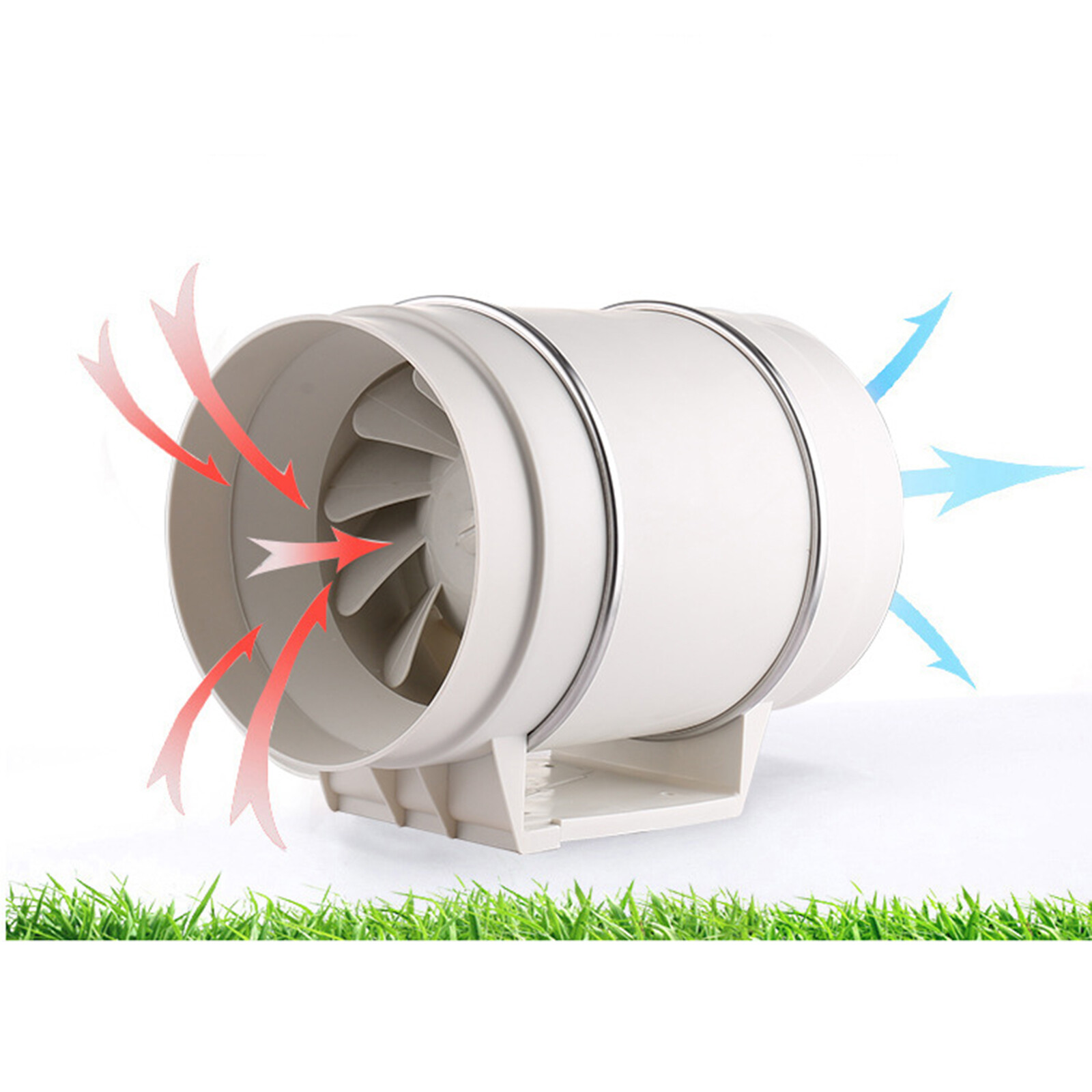 6"Inline Duct Fan 540m ³/h Ventilation Exhaust Blower Fans Quiet for Ducting 75W