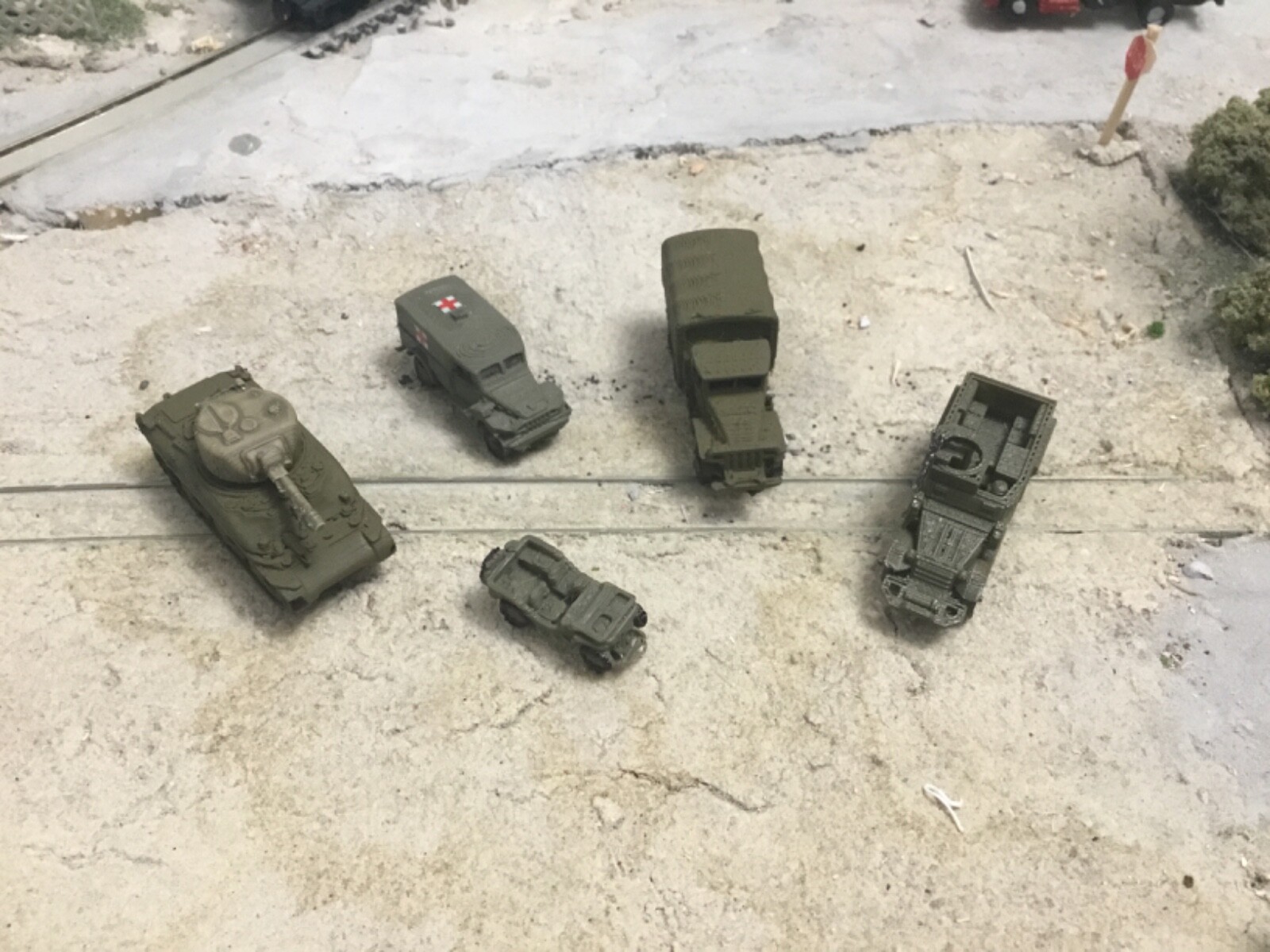 N Scale WW 2 era military army Vehicle sampler unpainted 3D prints