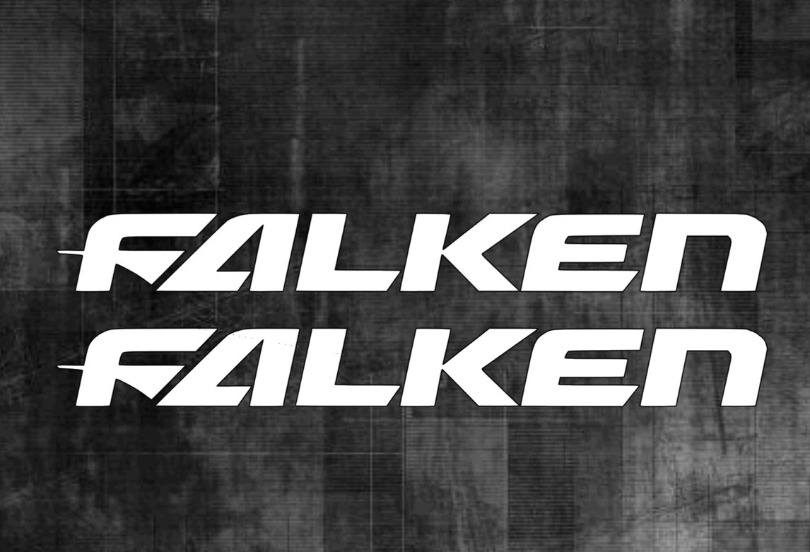 Set Of 2 8" Falken racing car truck bumper window Decal YOU PICK COLOR