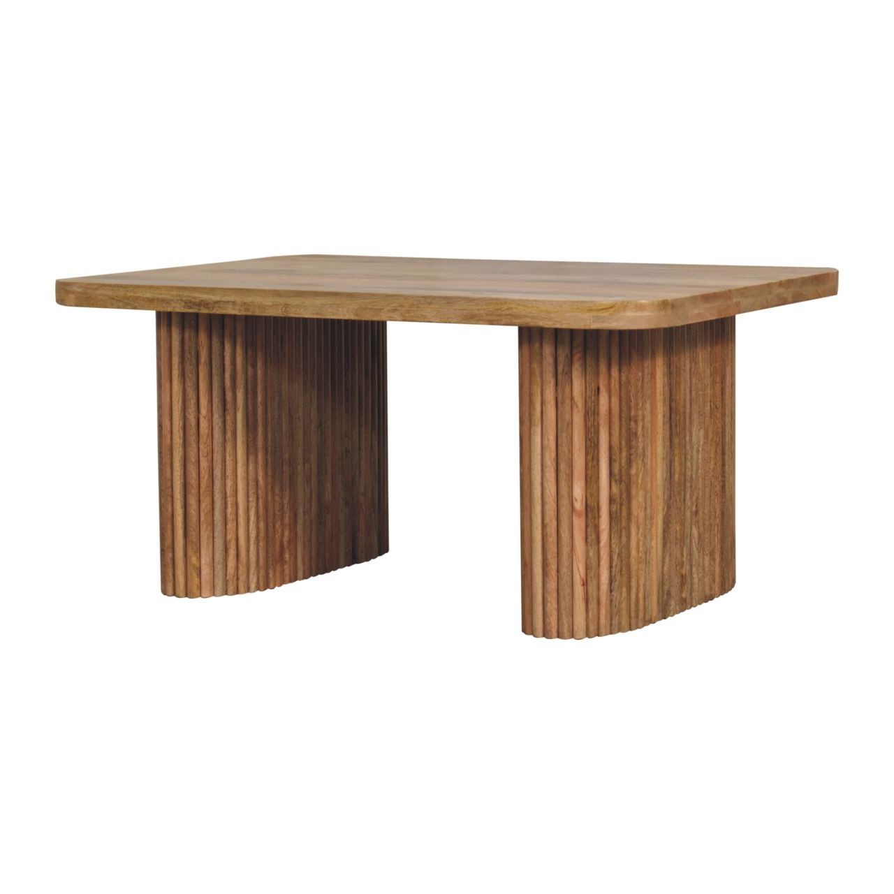 Modern Oak-ish Mango Wood Bench