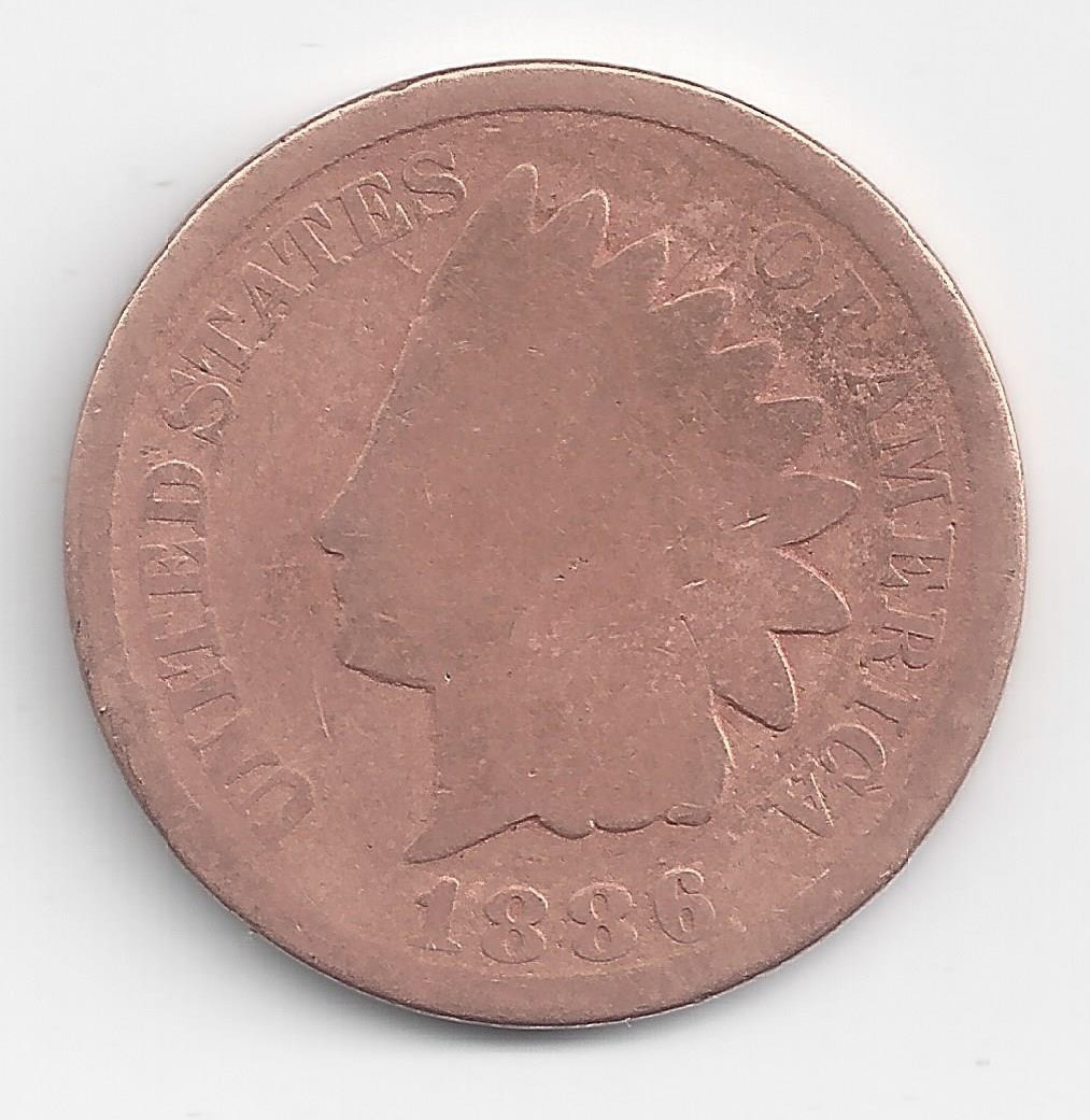 USA 1 Cent 1886 Indian Head Cent Coin
