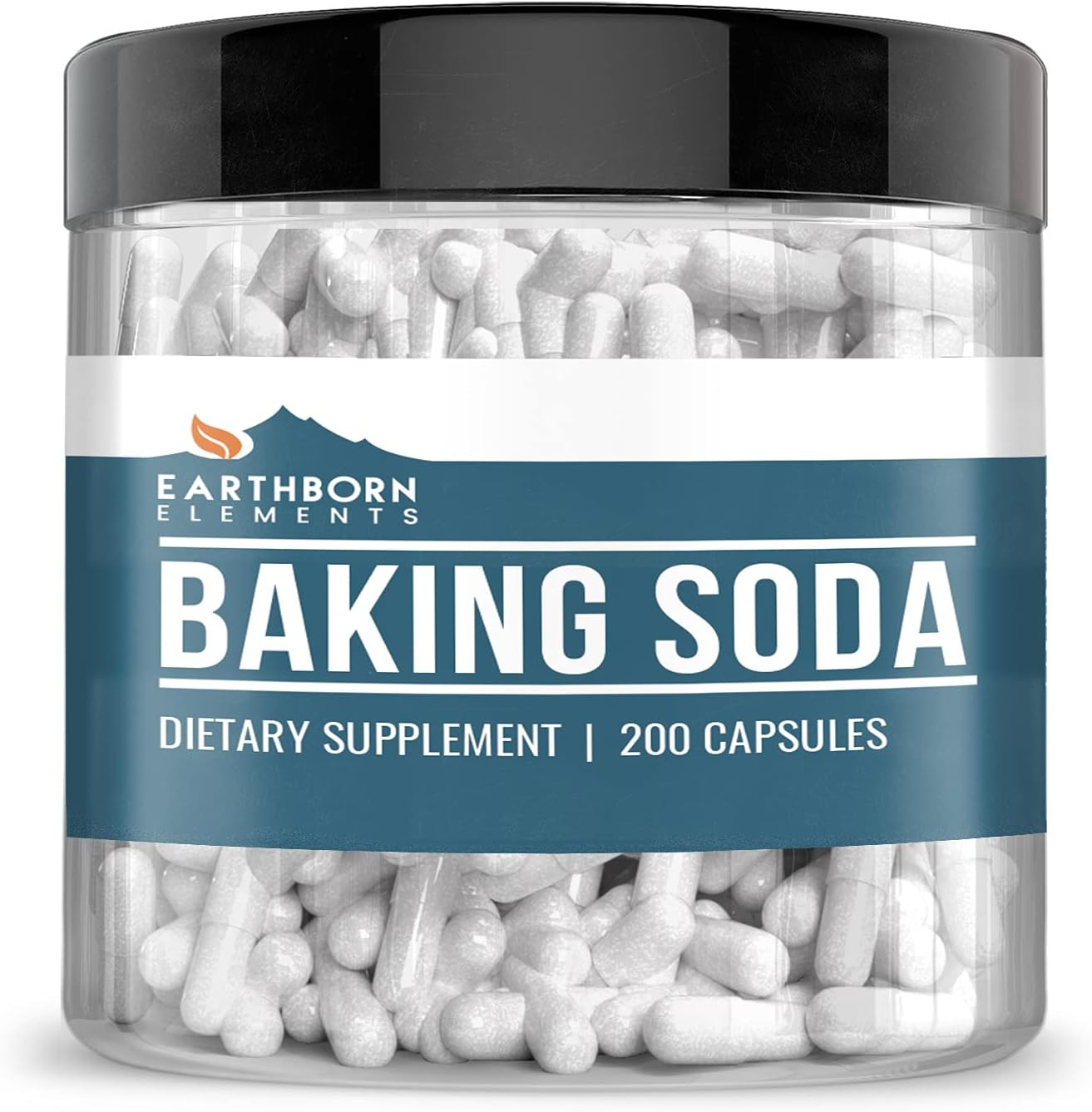 Baking Soda Capsules, 200 Capsules, Sodium Bicarbonate