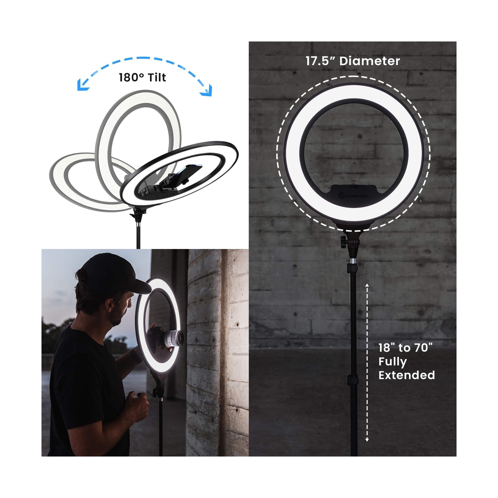 Lume Cube Ring Light Pro | Wireless Professional Lighting for Photography, St...