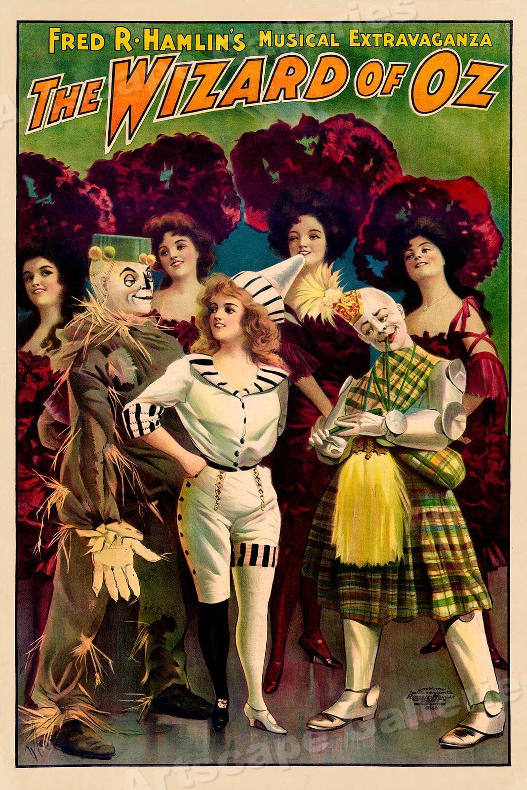1903 "The Wizard of Oz" Vintage Style Musical Theater Poster - 24x36