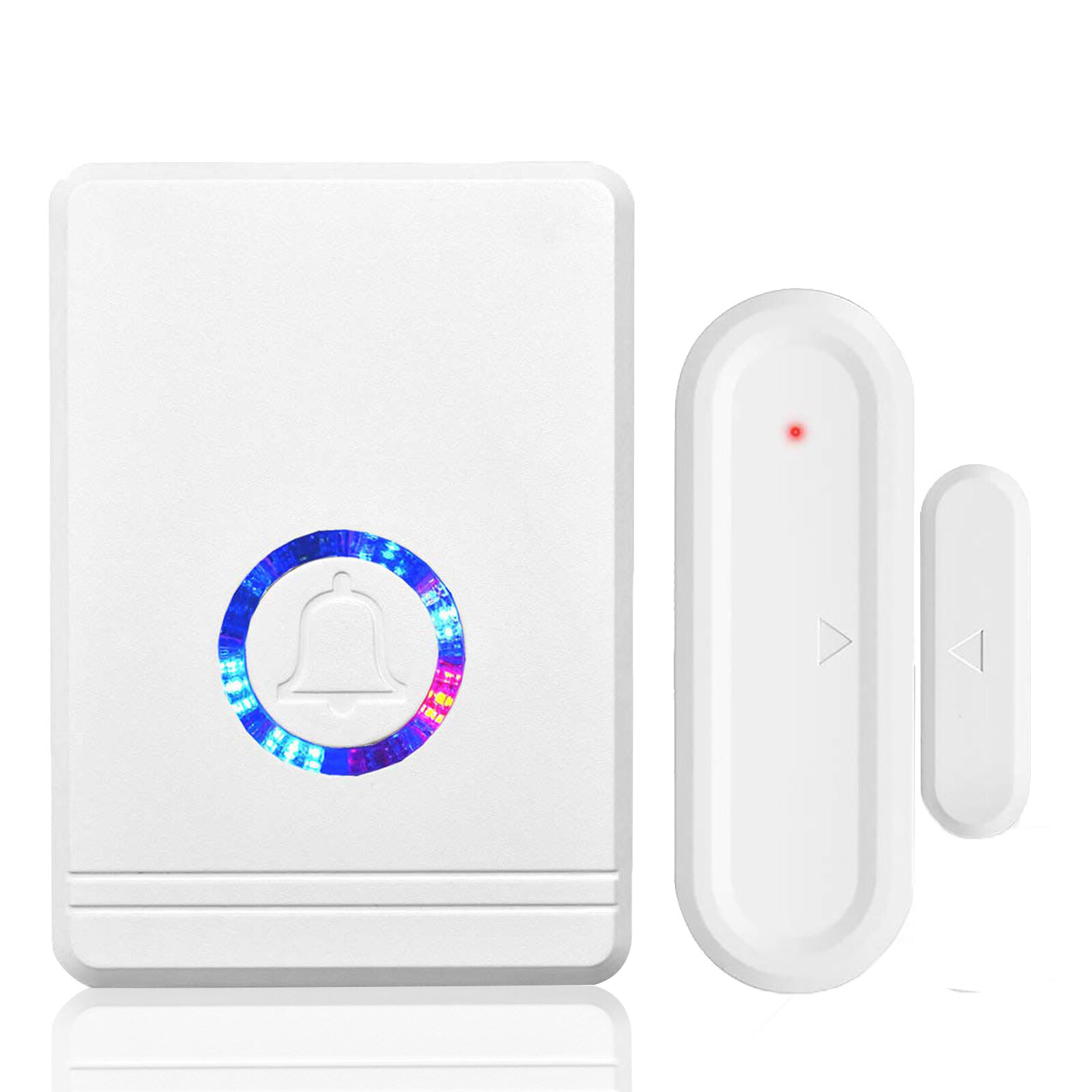 Wireless Door Open Chime Magnetic Entry Alert 48 Tune LED Flash Security for Dog
