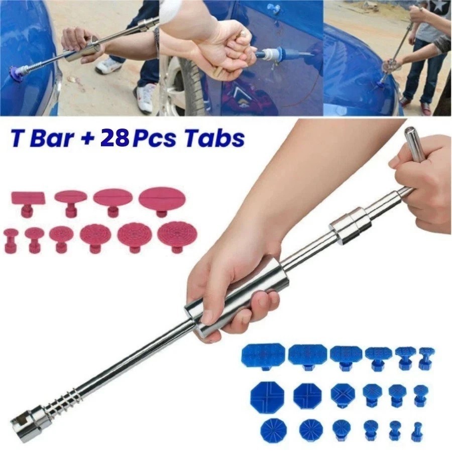 34pcs Car Paintless Dent Removal Kit Slide Hammer Repair PDR Glue Puller Tabs US