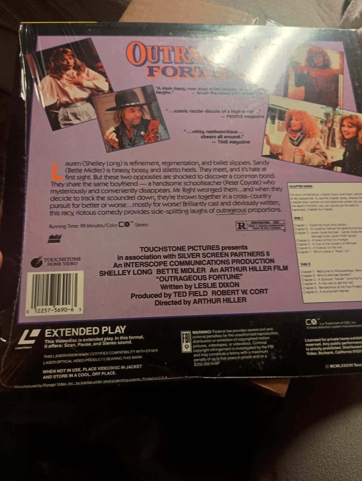 Outrageous Fortune (Laserdisc)