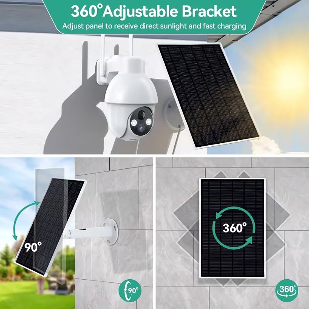 4 Pack Solar Panel for Ring Spotlight Camera/Stick Up Cam Battery Charger 8W 5V