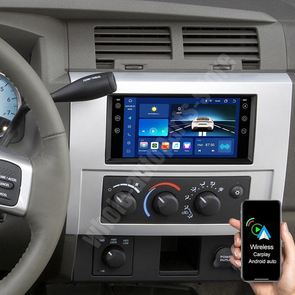 7" Pantalla Para Dodge Dakota 2005-2011 Apple Carplay Radio de coche estéreo