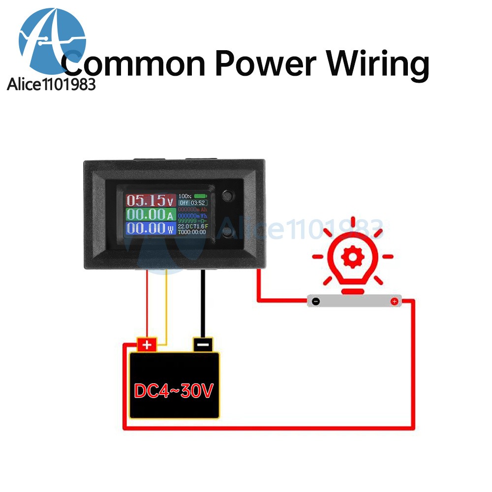 9in1 Multimeter DC4-30V Power Tester Voltage Current Capacity Meter 10A 50A 100A