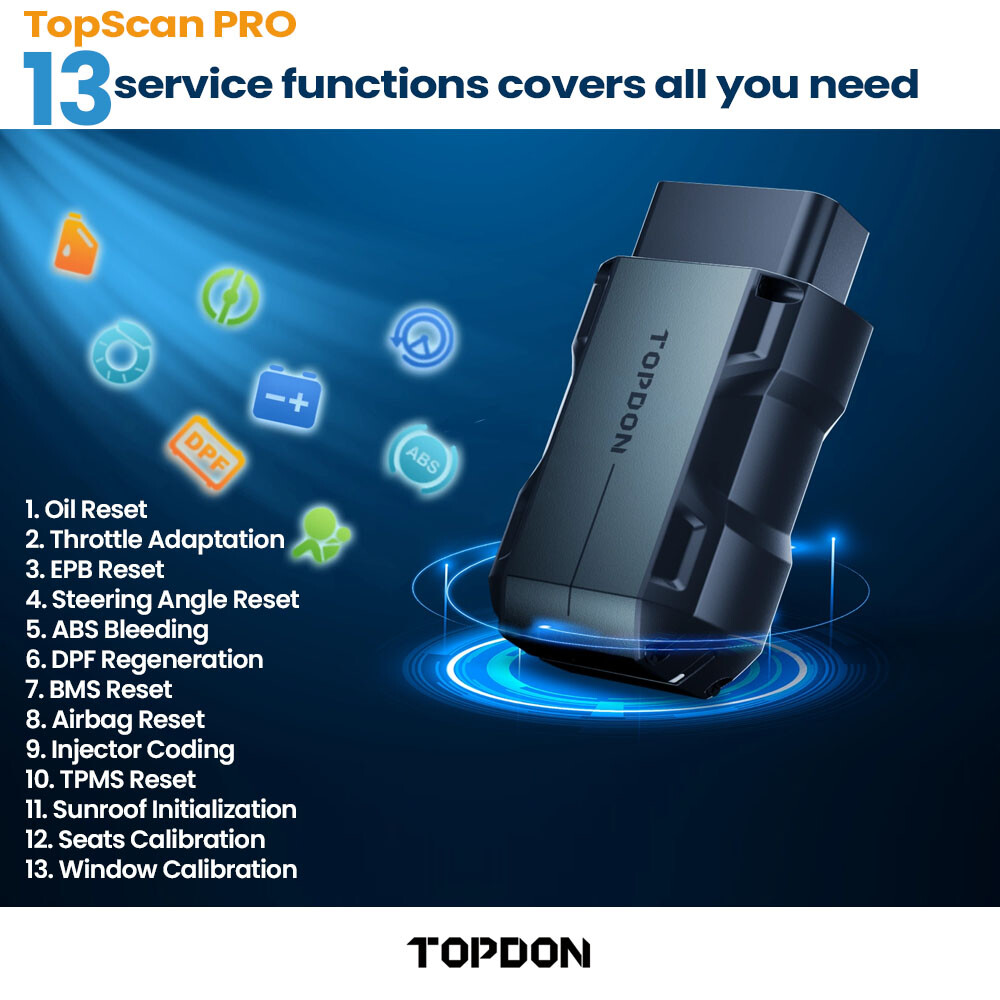 2024new! TOPDON TopScan PRO+ Wireless Key Fob Programming Immobilizer Diagnostic