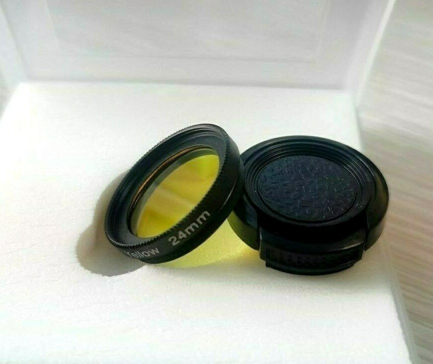 Yellow Panchromatic Filter Lens f/ Rollei 35 35 T 35 TE Rollei 35 SE 24mm 30.5mm