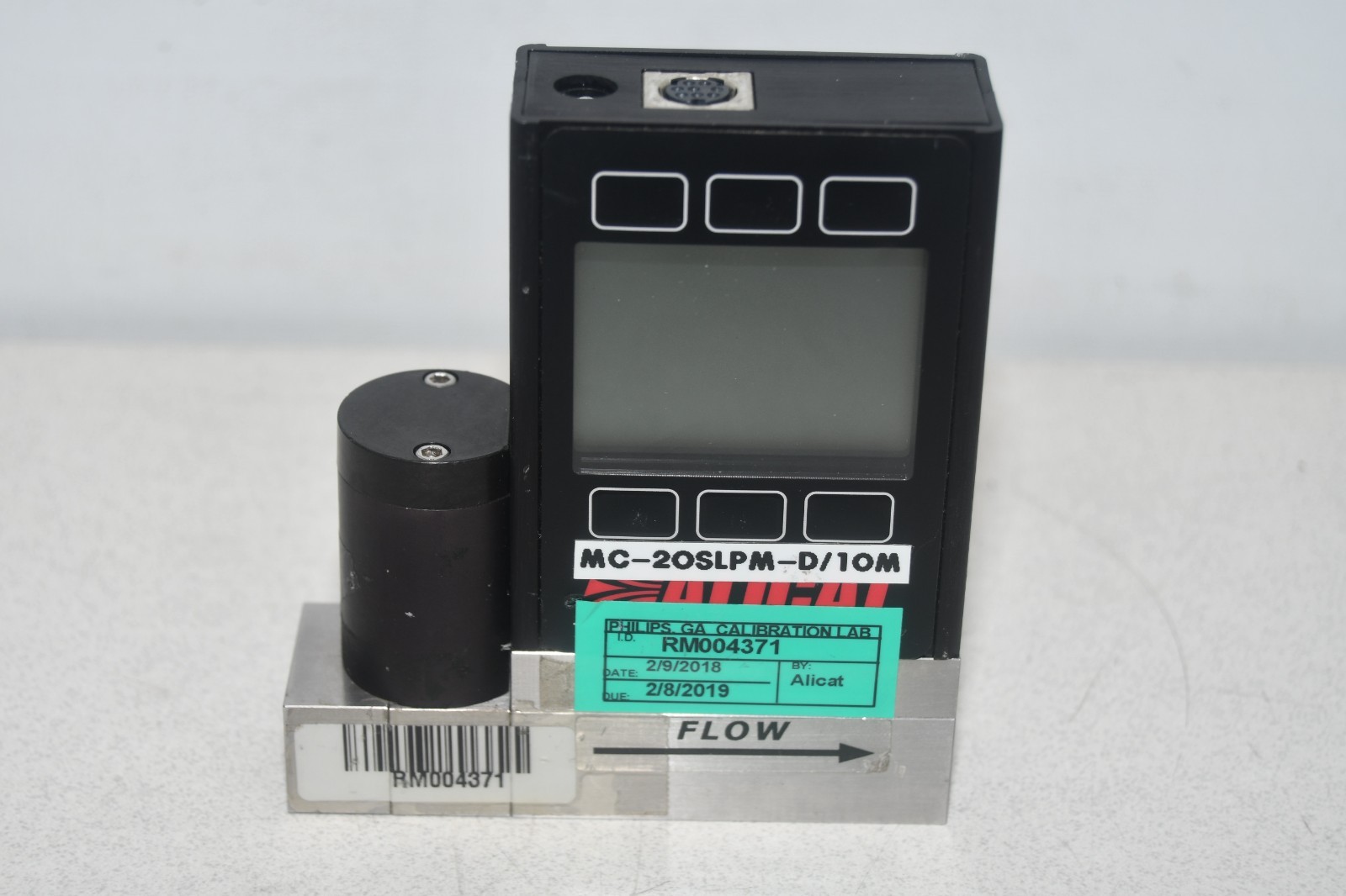 ^ Alicat MC-20SLPM-D/10M RIN 10IN CLP Gas: Air Flow Controller #X8384