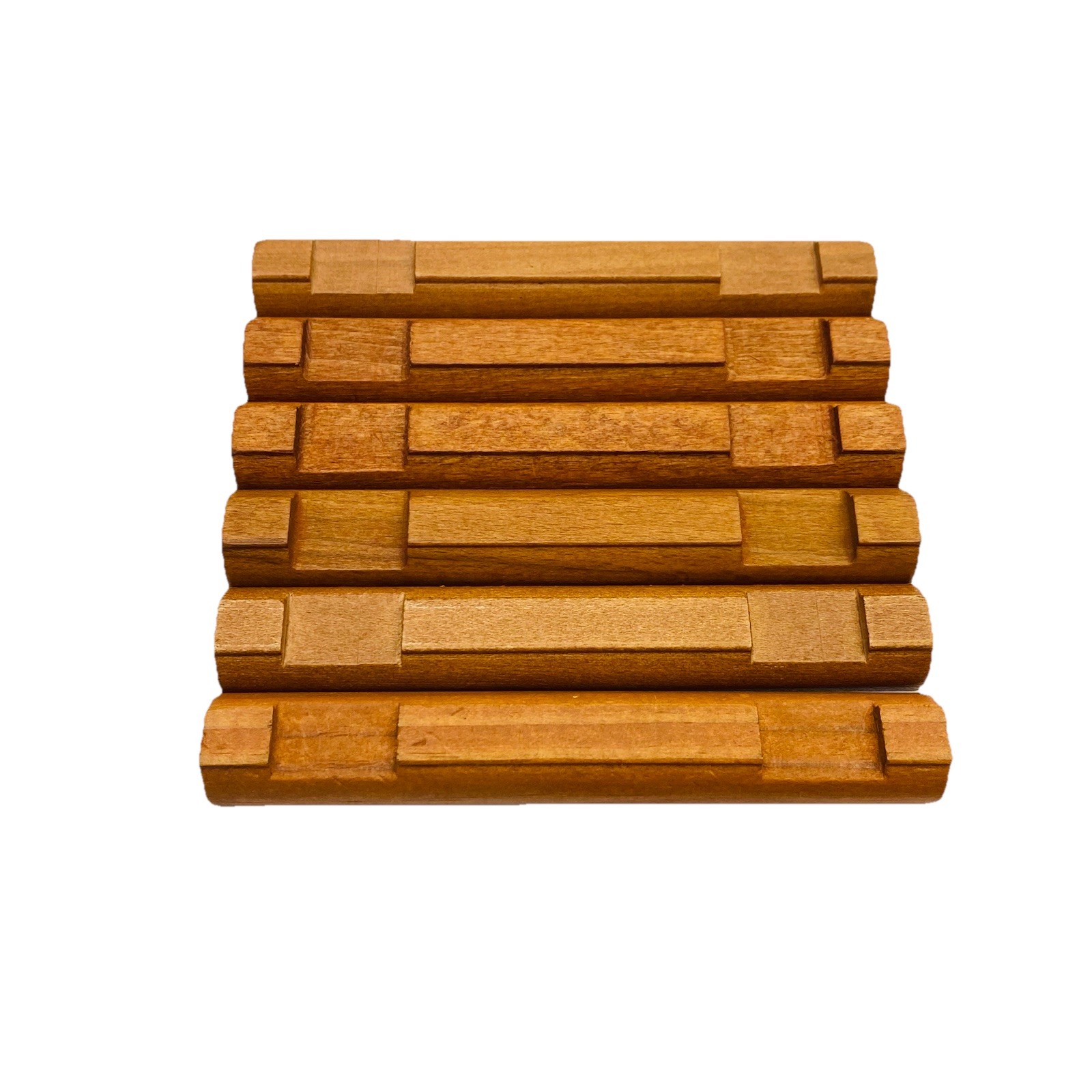 16 Lincoln Log Light Brown Color Half Round Flats Assortment Base Wood Parts