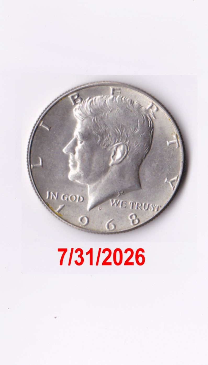 1968D KENNEDY HALF DOLLAR SEMI-KEY!Circulated!