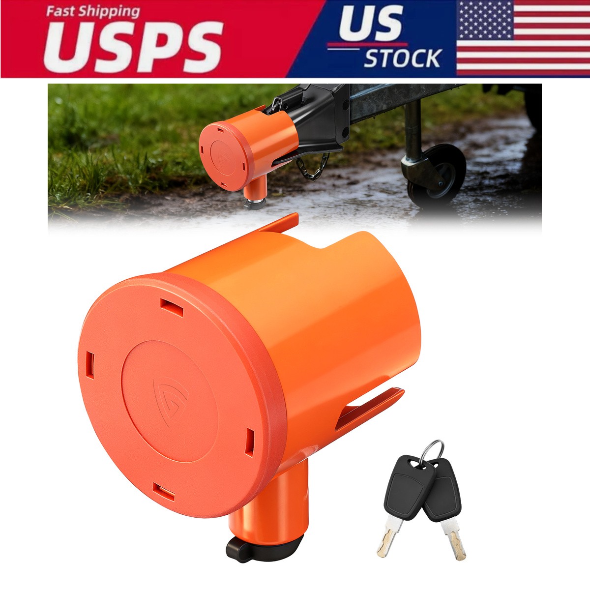 Trailer Coupler Lock Fits 2-5/16-Inch Couplers Trailer Tongue Lock Heavy Duty