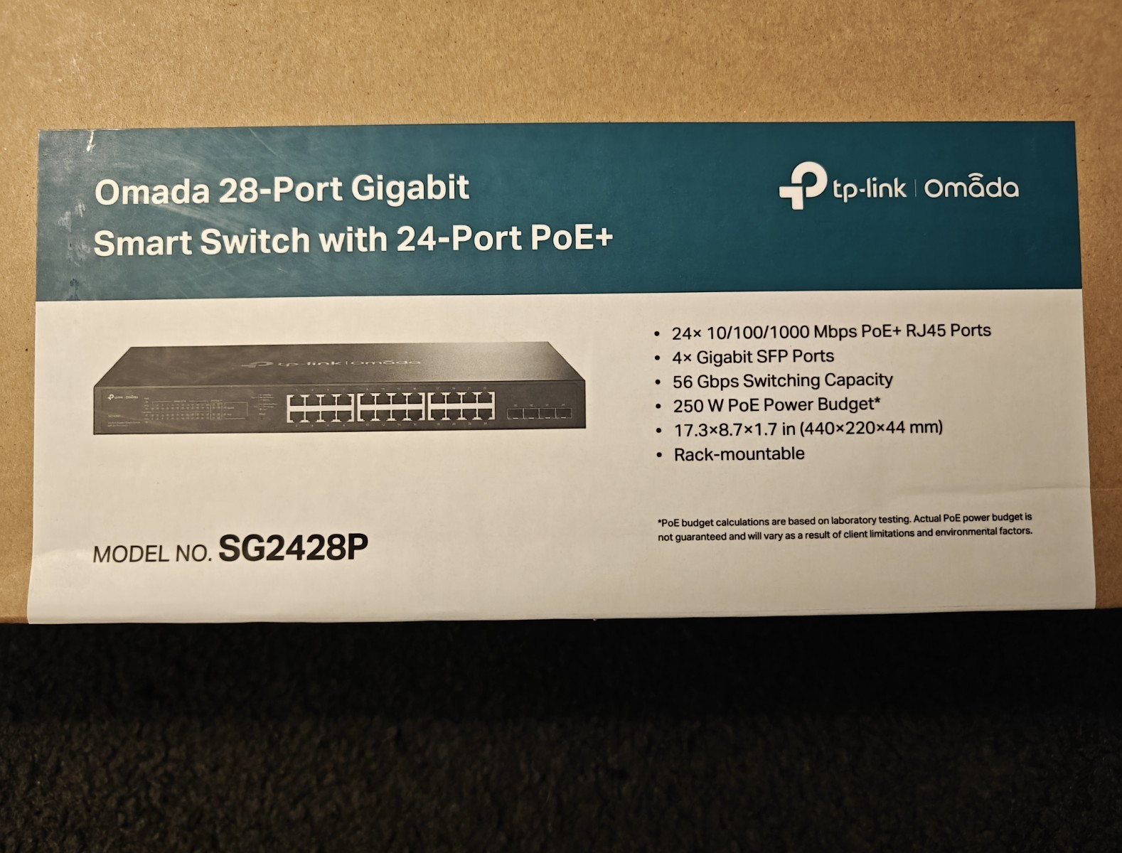 TP-LINK Omada SG2428P (V5.32)28-Port Gigabit Smart Switch 24 PoE+ Rackmount