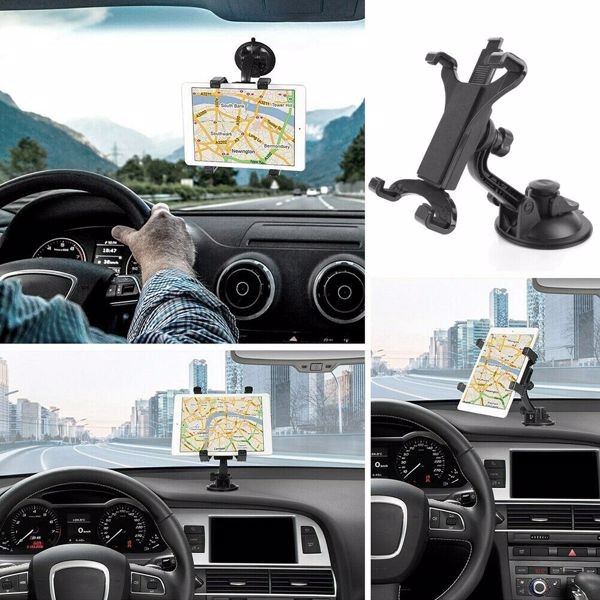 Tablet Car Mount 360° Rotating Windshield Stand Universal for 7-10 Inch Tablet