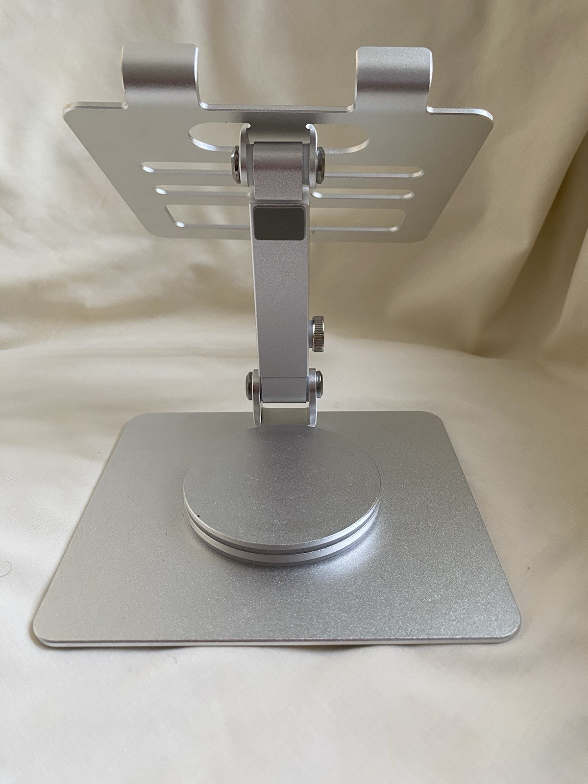 Small Notebook Rotating Silver Metal Stand