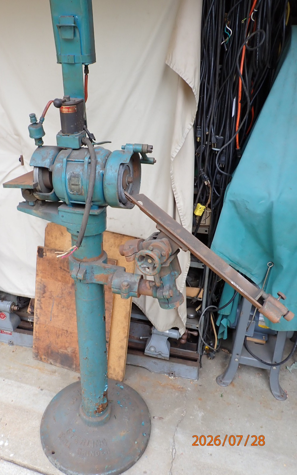 VINTAGE MCDONOUGH MFG STERLING DRILL GRINDER AND TOOL GRINDER W/ BALDOR MOTOR
