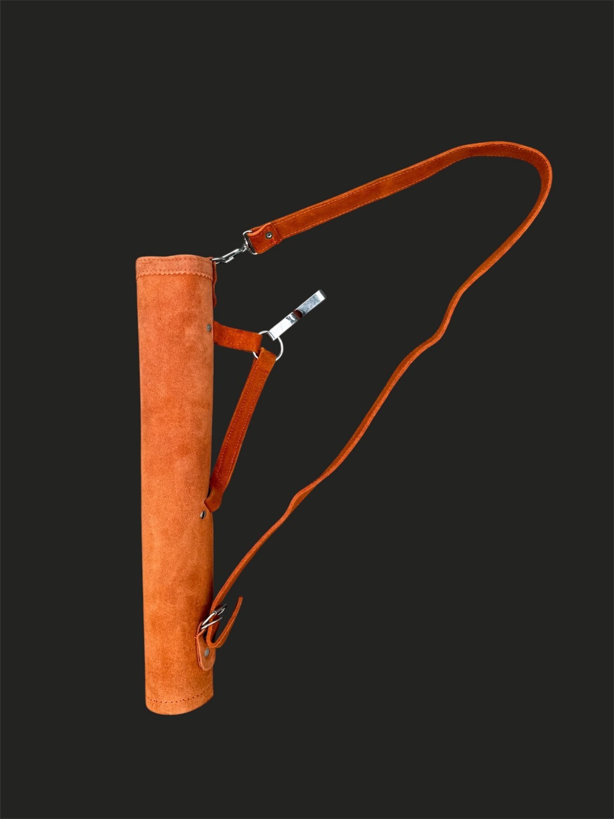 Handmade Cowhide Suede Leather Archery Back Arrow Quiver Bag Recurve Longbow