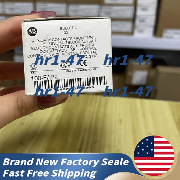 Allen Bradley 100-FA22: New Factory Sealed Auxiliary Contact + Free Shipping